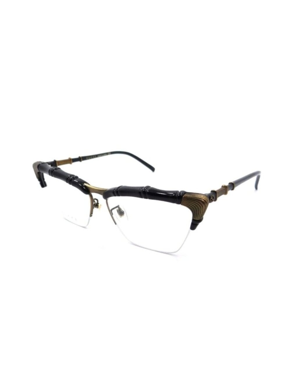 Gucci GG0660O 001 58mm Black/Black Semi-Rimless New Unisex Eyeglasses Frames.
